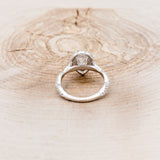 "KINLEY" - PEAR-SHAPED MOISSANITE ENGAGEMENT RING WITH DIAMOND HALO & ACCENTS-5