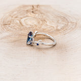 "ARTEMISIA" - KITE CUT LAB-GROWN ALEXANDRITE ENGAGEMENT RING WITH SAPPHIRE ACCENTS