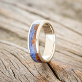 "HELIOS" - KOA WOOD & LAPIS LAZULI WEDDING BAND-2