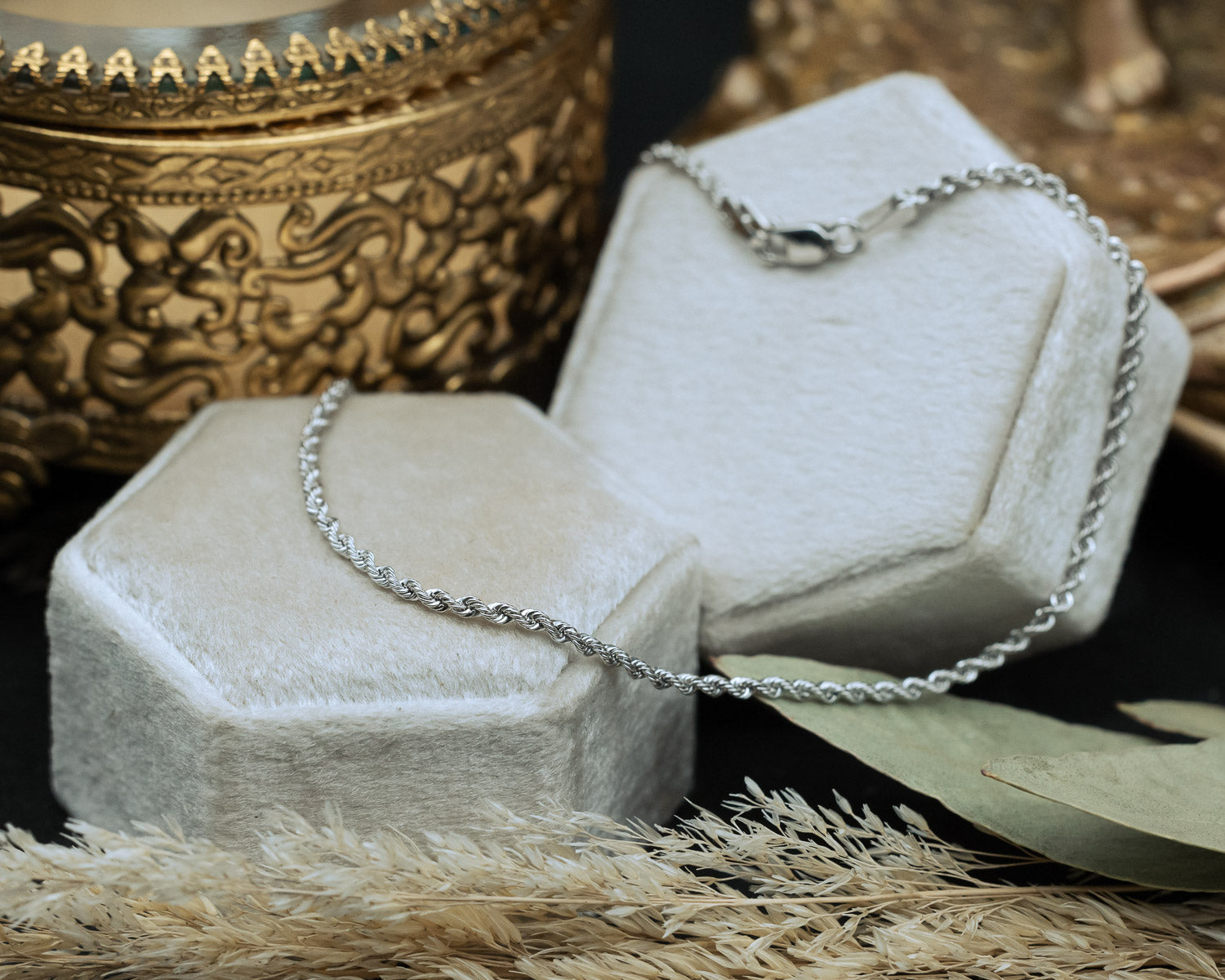 14K GOLD LIGHT ROPE CHAIN-Staghead Designs