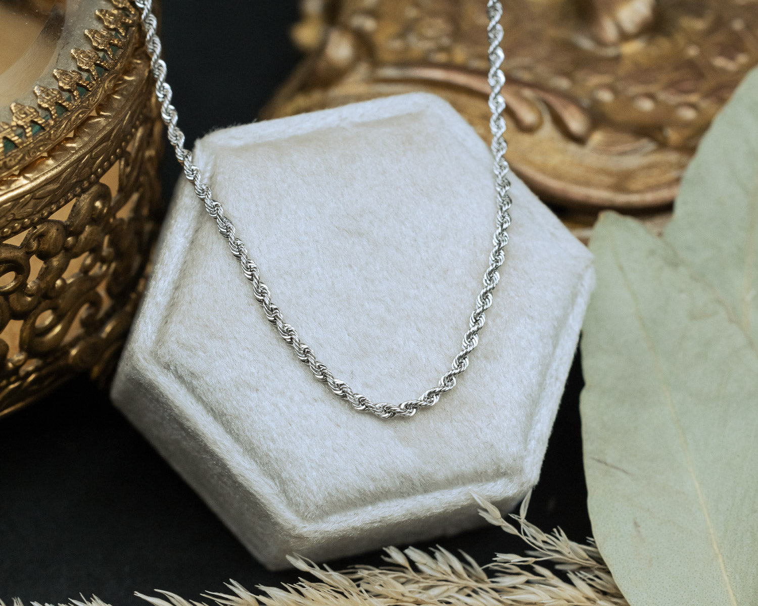 14K GOLD LIGHT ROPE CHAIN-Staghead Designs