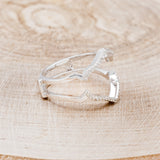 "LUCY IN THE SKY" - RING GUARD WITH DIAMOND ACCENTS - 14K WHITE GOLD - SIZE 5 3/4-2