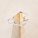 "LUCY IN THE SKY" - RING GUARD WITH DIAMOND ACCENTS - 14K WHITE GOLD - SIZE 5 3/4