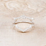 "LUCY IN THE SKY" - RING GUARD WITH DIAMOND ACCENTS - 14K WHITE GOLD - SIZE 5 3/4-3