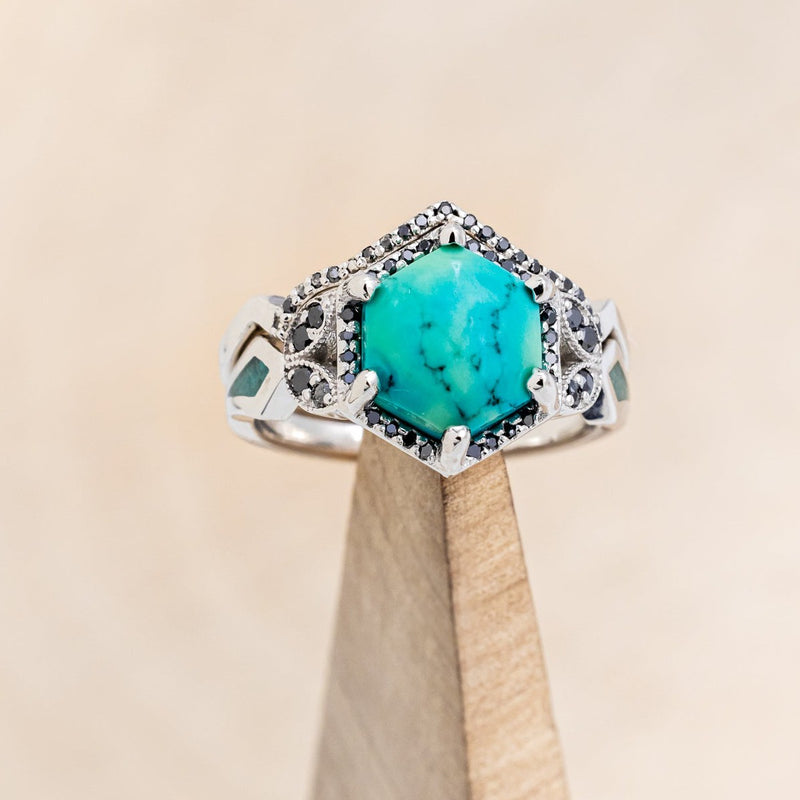TURQUOISE + BLACK AGATE + GOLD FAMILY RING – Hey Babe LA