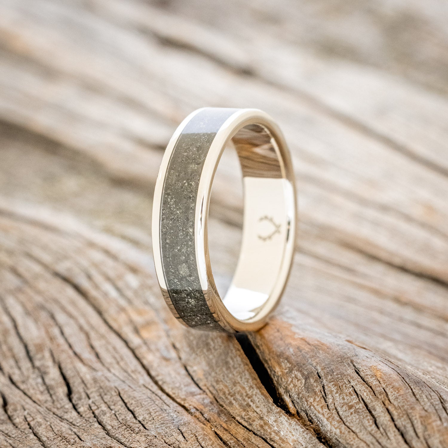 "RAINIER" - MATCHING SET OF PYRITE WEDDING BANDS-2