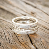 MEN'S "ARTEMIS" - TWO INLAY WEDDING RING FEATURING A 14K GOLD BAND-Staghead Designs