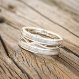 MEN'S "ARTEMIS" - ANTLER WEDDING RING FEATURING A 14K GOLD BAND