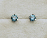 ROUND MONTANA SAPPHIRE STUD EARRINGS-6