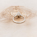 "OCTAVIA" - ELONGATED HEXAGON MOISSANITE ENGAGEMENT RING WITH DIAMOND ACCENTS-5