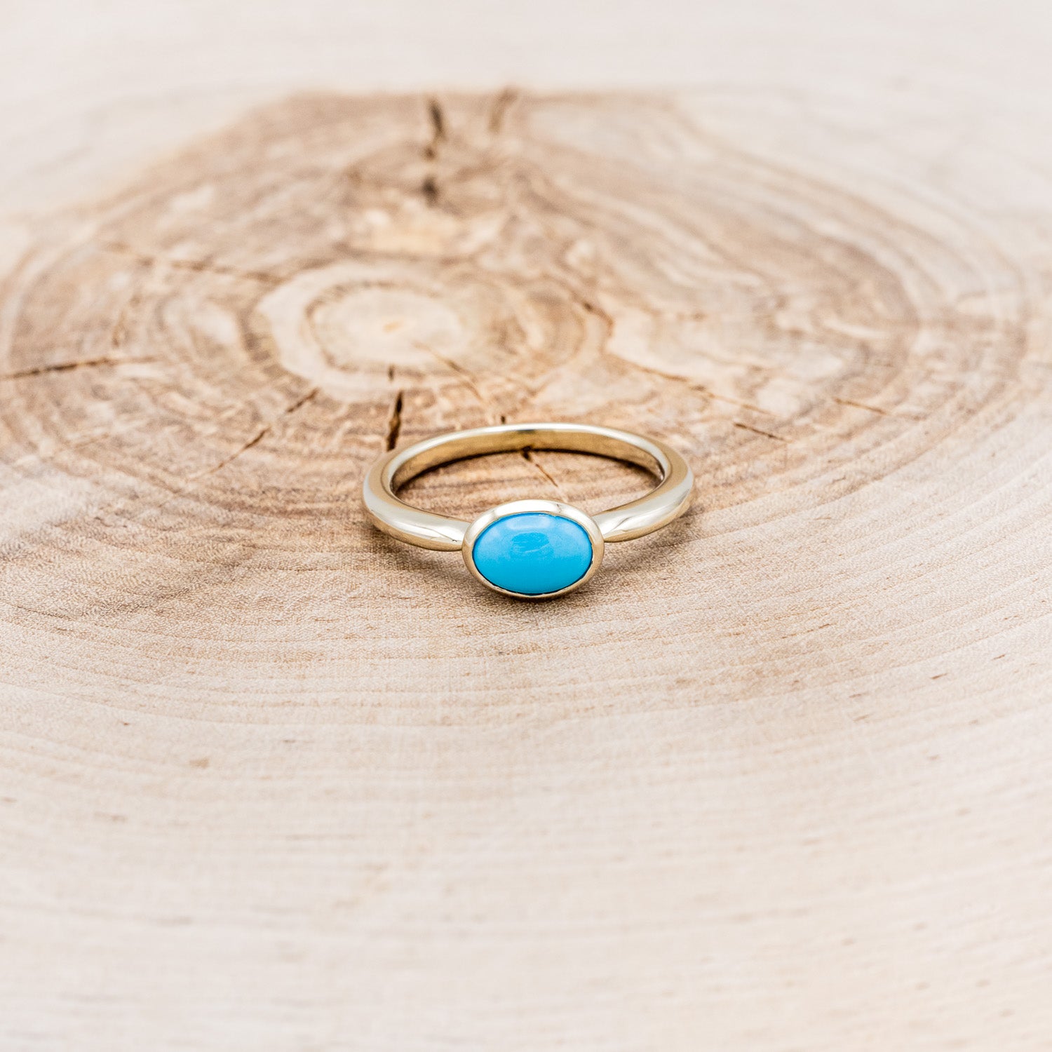 OVAL BLUE BIRD TURQUOISE ENGAGEMENT RING-10