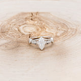 "PERSEPHONE" - MARQUISE-CUT MOISSANITE ENGAGEMENT RING WITH DIAMOND ACCENTS-4