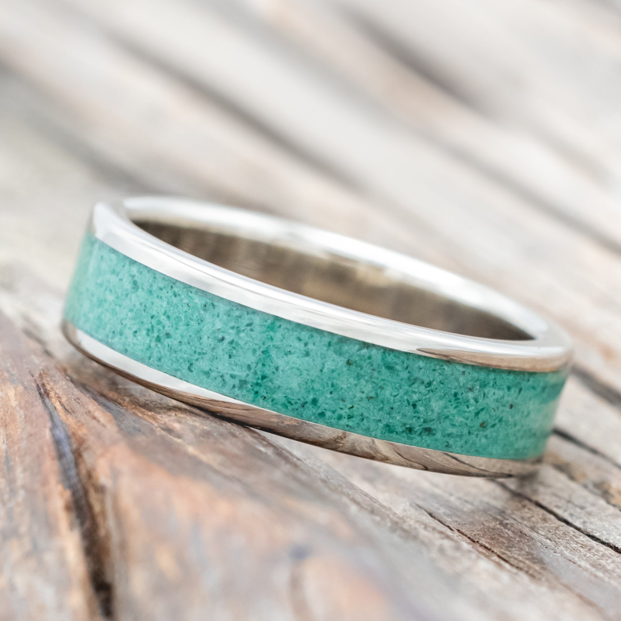 "RAINIER" - MALACHITE WEDDING BAND-Staghead Designs