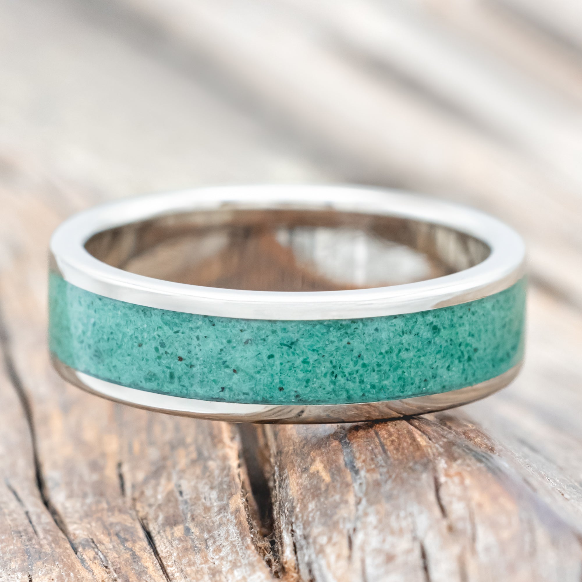 "RAINIER" - MALACHITE WEDDING BAND-Staghead Designs