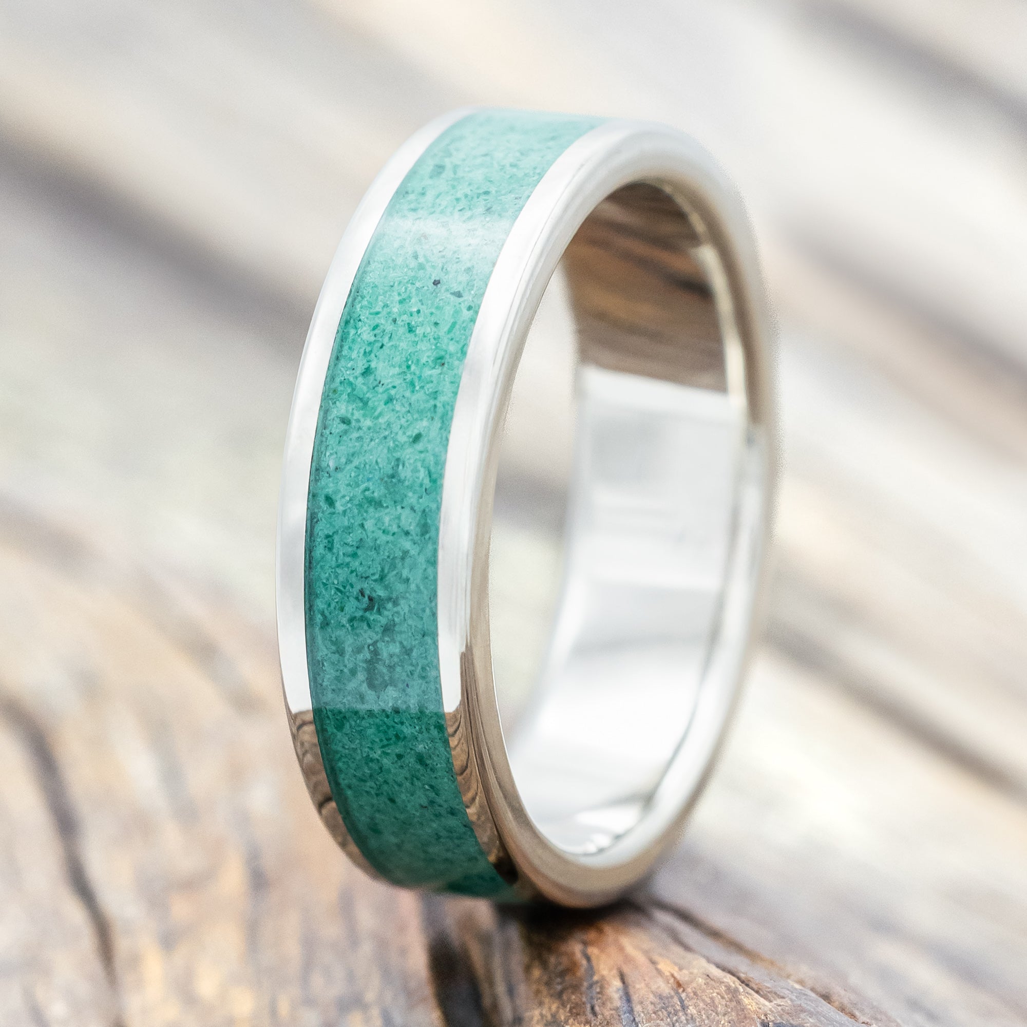 "RAINIER" - MALACHITE WEDDING BAND-Staghead Designs