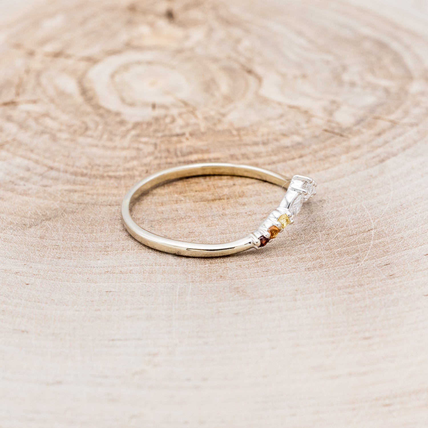 "REIGN" - MARQUISE PRIDE TRACER WITH RAINBOW ACCENT STONES-8