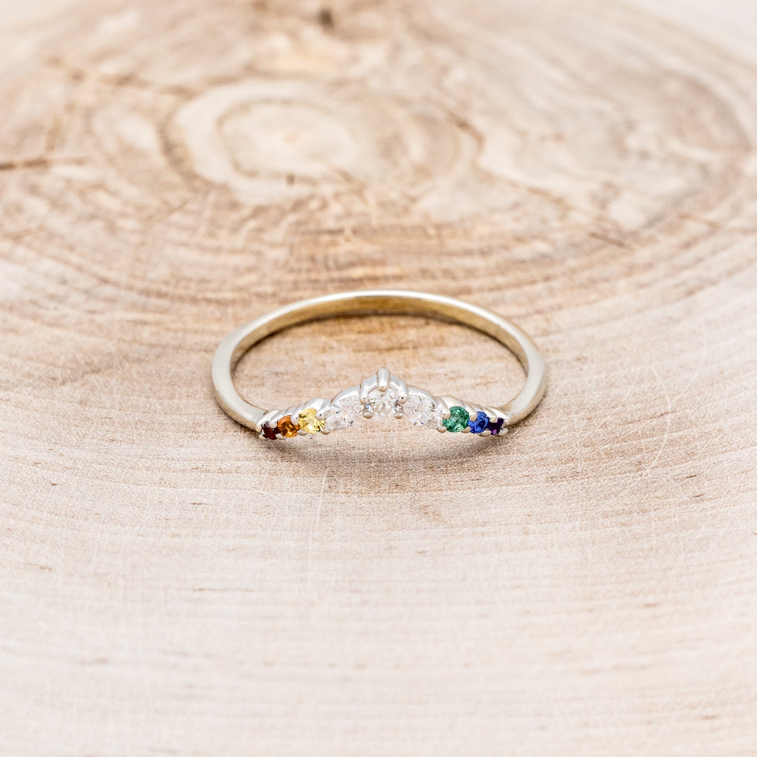 "REIGN" - MARQUISE PRIDE TRACER WITH RAINBOW ACCENT STONES-10