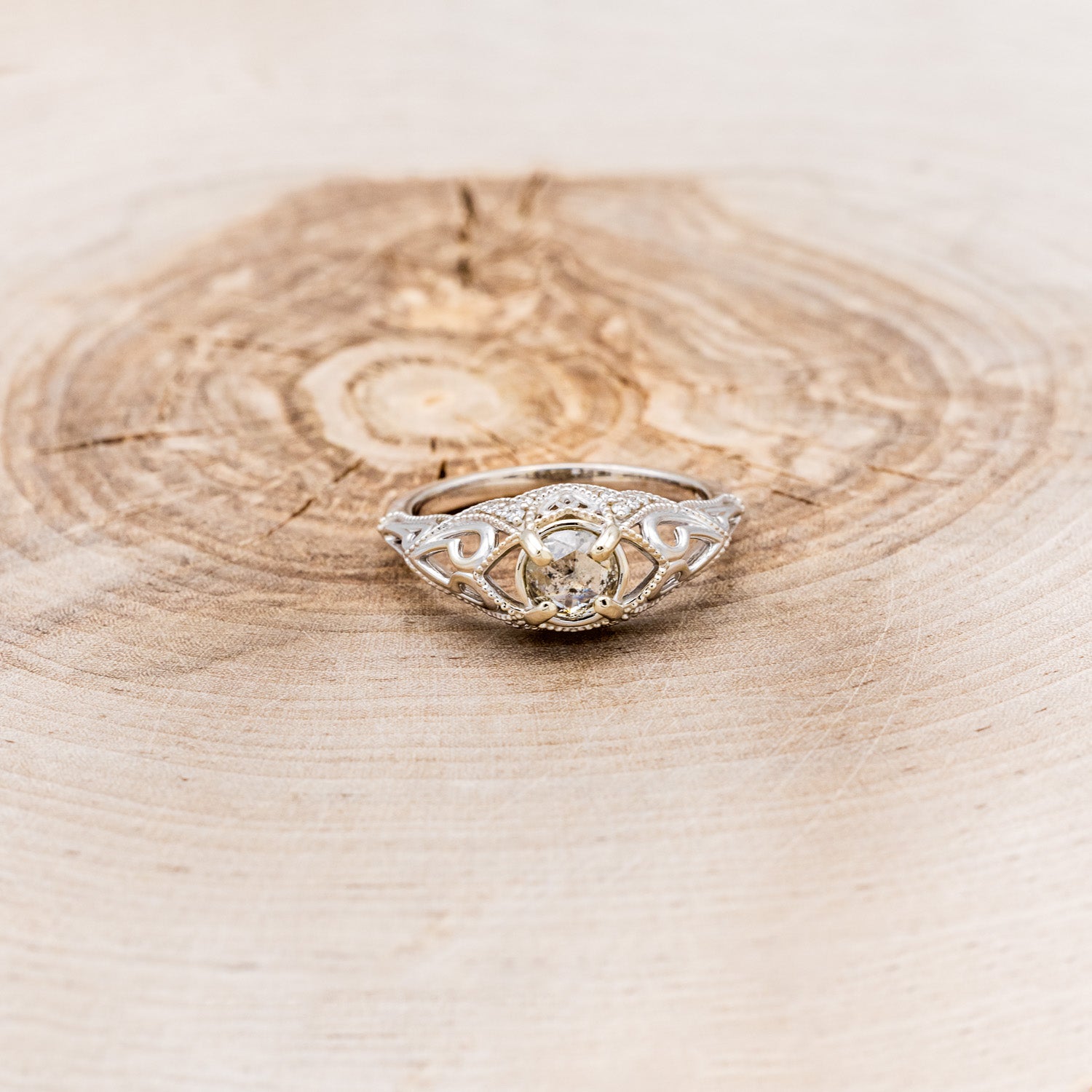 "RELICA" - ENGAGEMENT RING WITH DIAMOND ACCENTS - MOUNTING ONLY - SELECT YOUR OWN STONE-10