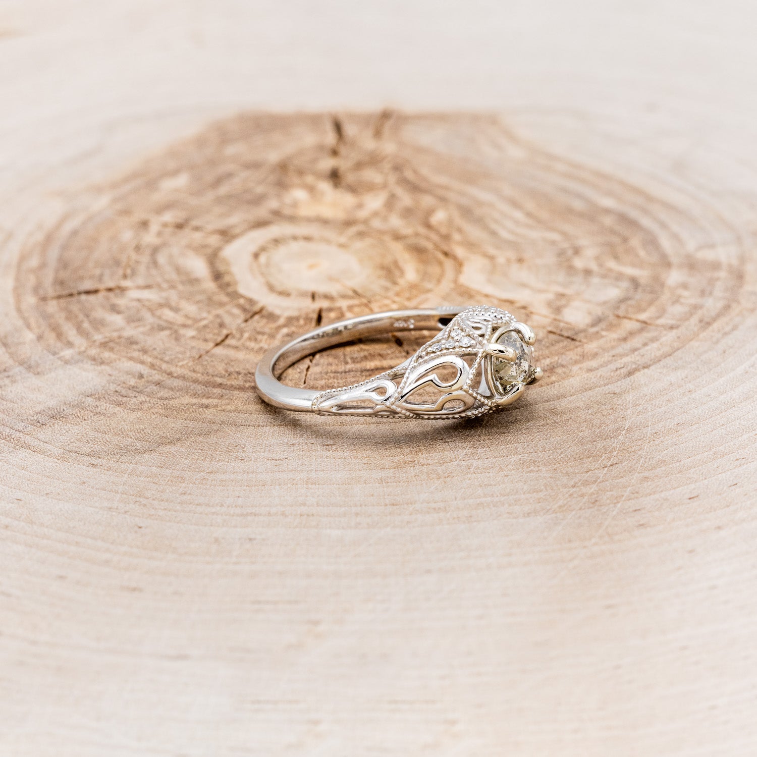 "RELICA" - ENGAGEMENT RING WITH DIAMOND ACCENTS - MOUNTING ONLY - SELECT YOUR OWN STONE-8