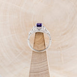 "RELICA" - OVAL AMETHYST ENGAGEMENT RING WITH DIAMOND ACCENTS-6