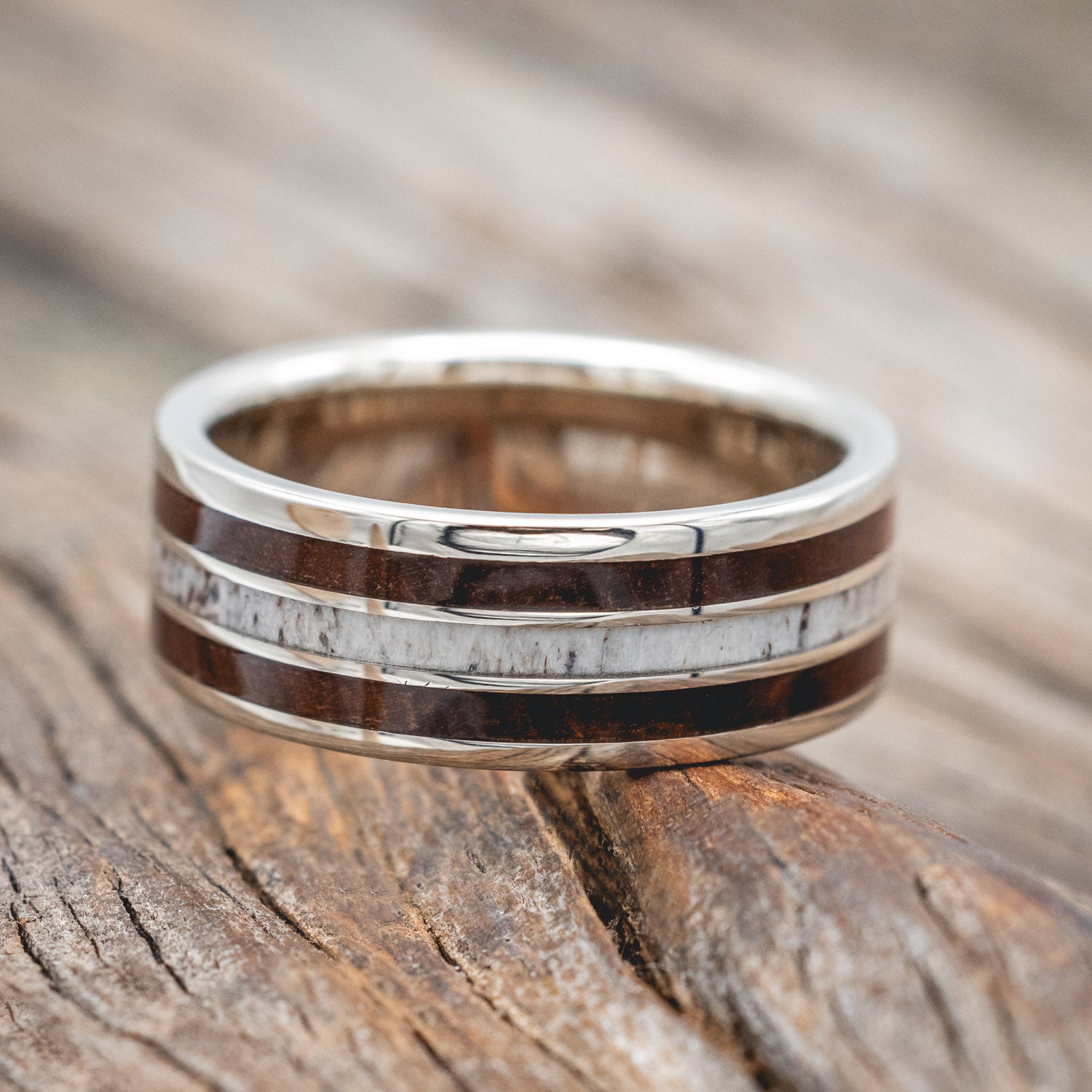 "RIO" - ELK ANTLER & IRONWOOD WEDDING BAND-Staghead Designs