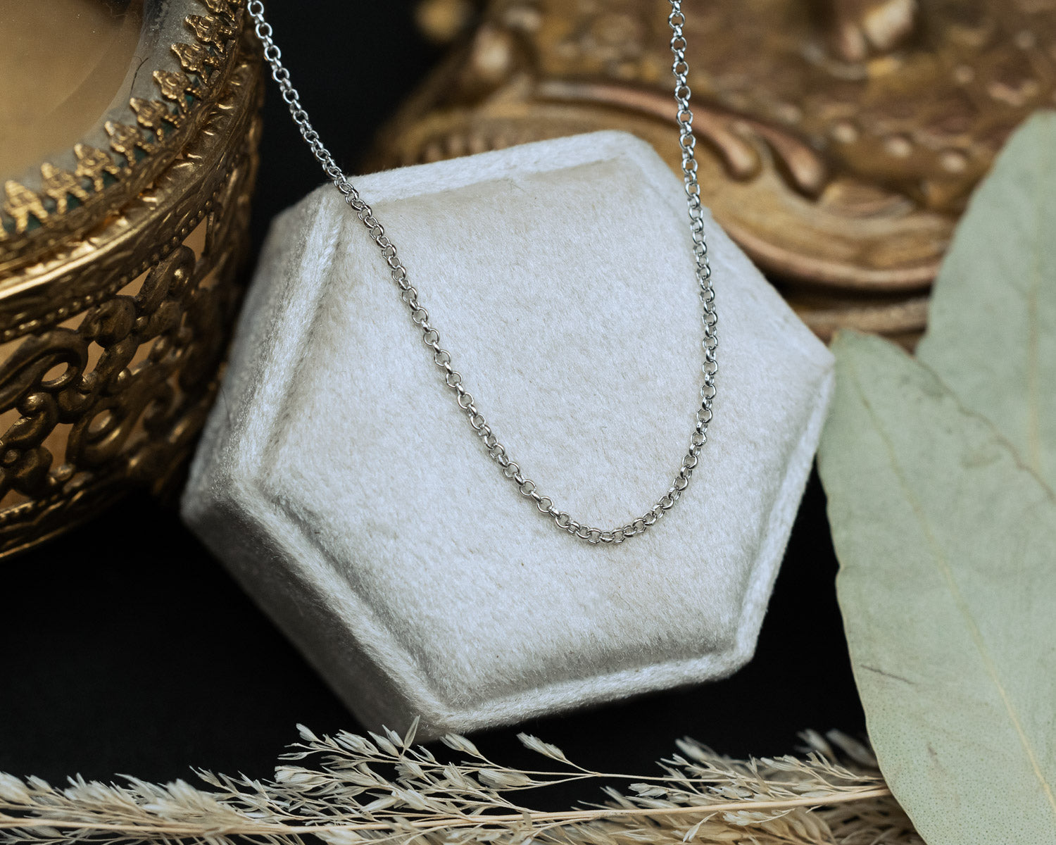 14K GOLD ROLO CHAIN-Staghead Designs