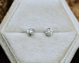 PETITE ROSE EARRINGS ACCENTED WITH NATURAL DIAMONDS