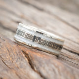 "RYDER" - CELTIC SAILOR'S KNOT ENGRAVED & MOTHER OF PEARL WEDDING RING