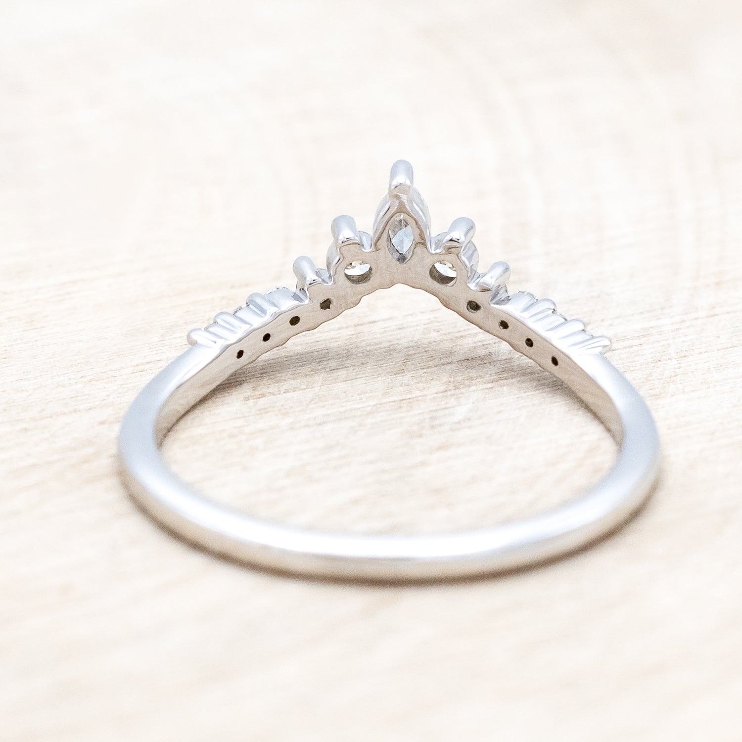Back view of "Sage" Tracer - women's engagement ring tracer with diamond accents