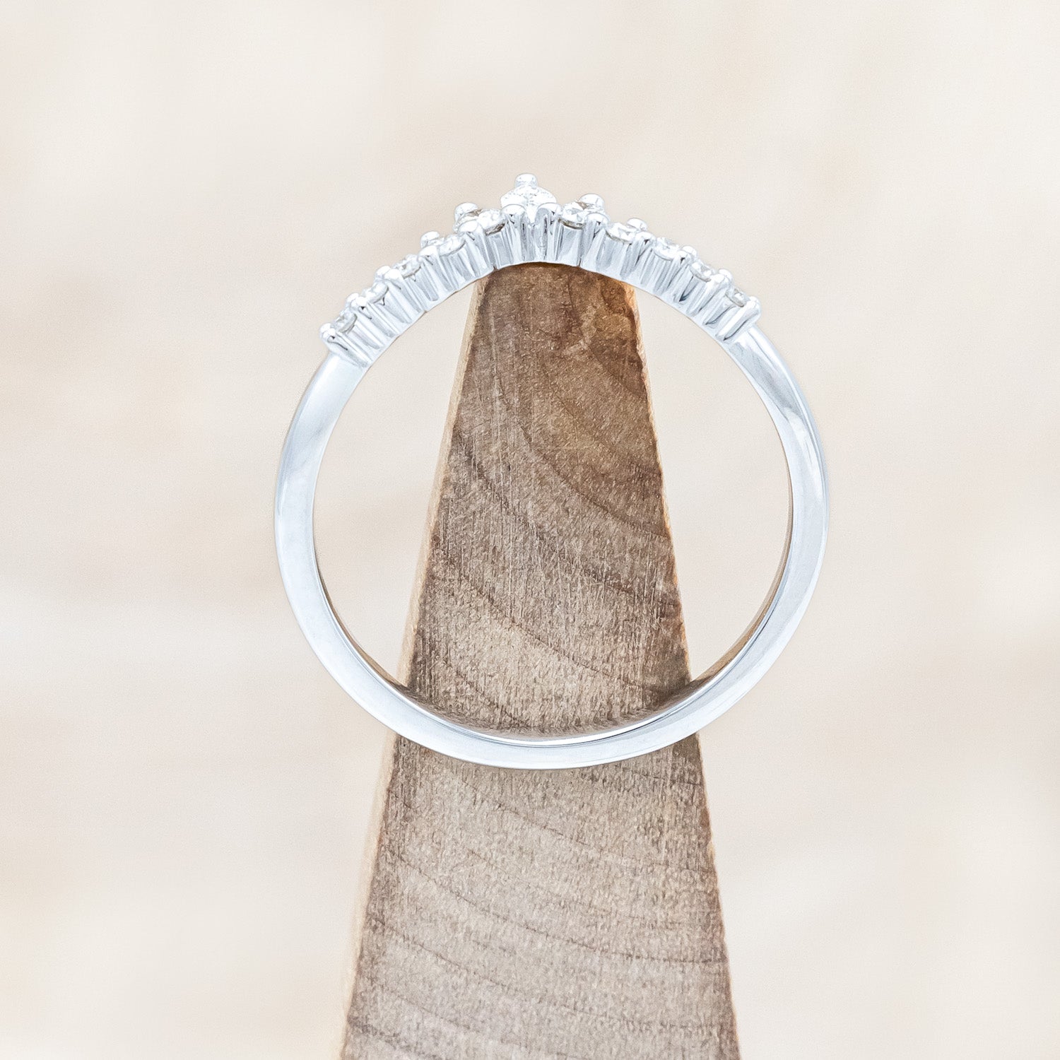 Top view of "Sage" Tracer - women's engagement ring tracer with diamond accents