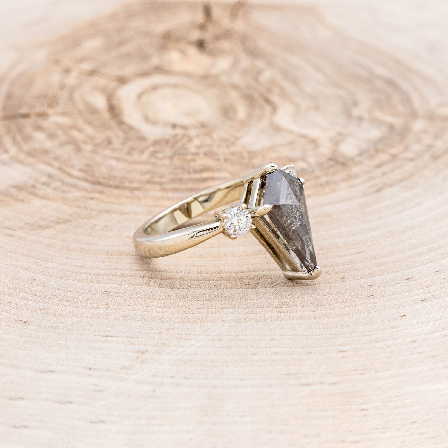 "NAYA" - ENGAGEMENT RING WITH DIAMOND ACCENTS - MOUNTING ONLY - SELECT YOUR OWN STONE-14