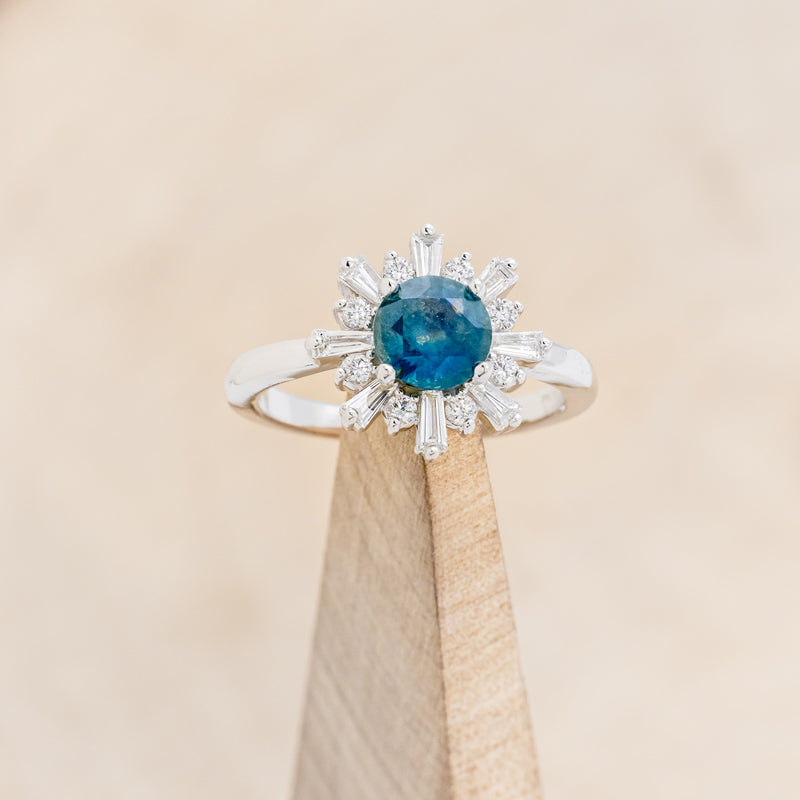 14k Rose Gold Custom Blue Sapphire Engagement Ring #1432 - Seattle Bellevue  | Joseph Jewelry