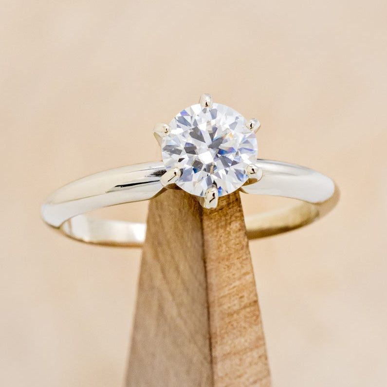 6 PRONG ROUND CUT MOISSANITE SOLITAIRE ENGAGEMENT RING-7