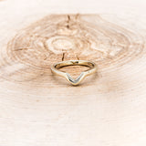 "SOFIA" - BRIDAL SUITE - PEAR SHAPED TURQUOISE ENGAGEMENT RING WITH DIAMOND HALO & TRACERS