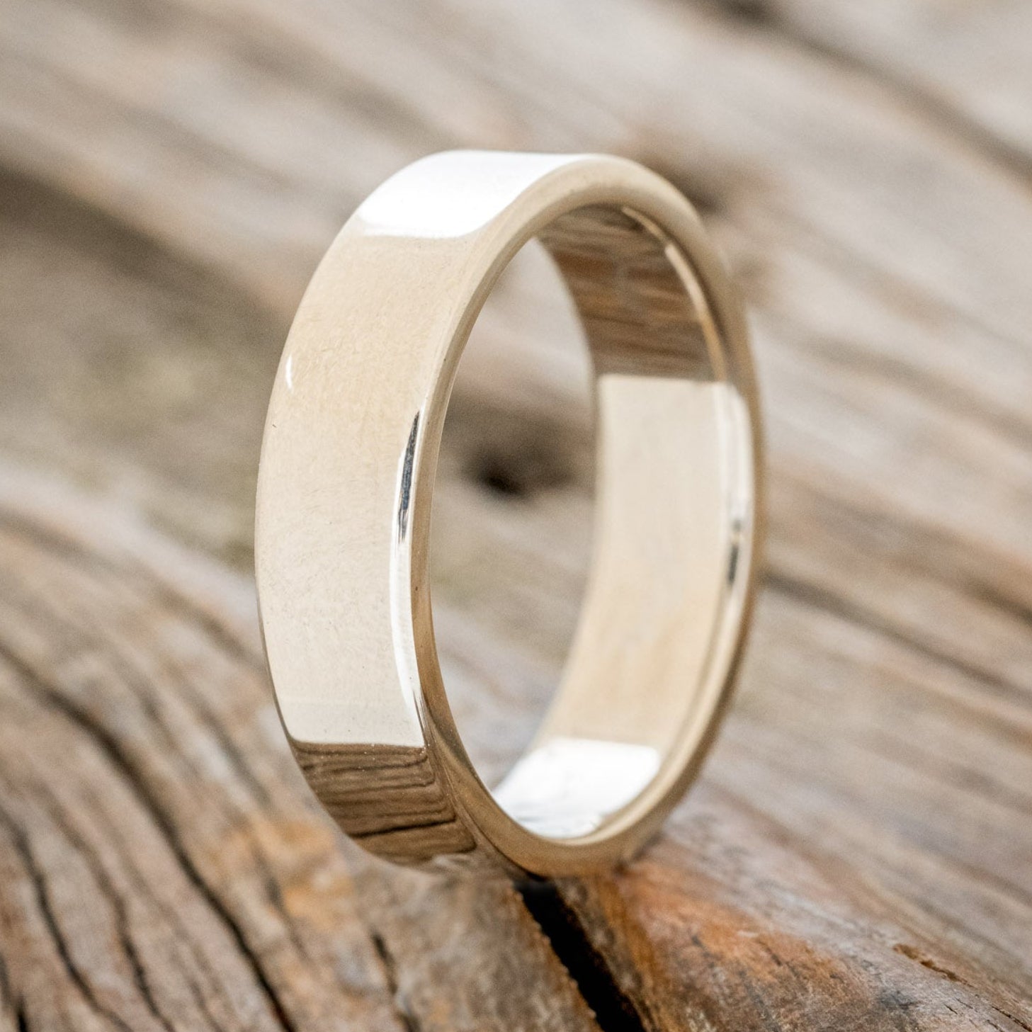 SOLID METAL HAND-TURNED WEDDING BAND-7