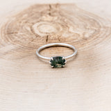 OVAL MOSS AGATE SOLITAIRE ENGAGEMENT RING-4