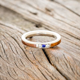 IRONWOOD STACKING BAND WITH DIAMONDS & SAPPHIRE-3