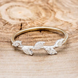 "ROSEMARY" - ENGAGEMENT RING WITH FLORAL DIAMOND STACKING BAND - MOUNTING ONLY - SELECT YOUR OWN STONE