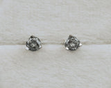 1/5ct ROUND SALT & PEPPER DIAMOND STUD PRESS FIT EARRINGS-Staghead Designs