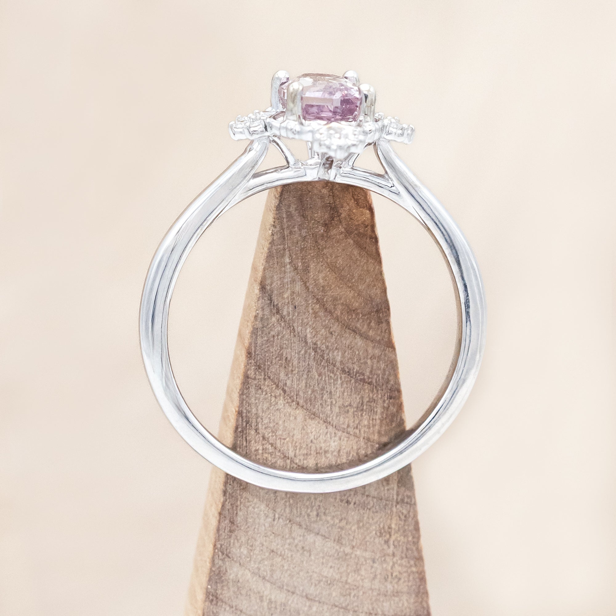 "TREVA" - ENGAGEMENT RING WITH DIAMOND ACCENTS - MOUNTING ONLY - SELECT YOUR OWN STONE-Staghead Designs