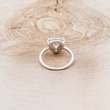 "ELENA" - TRILLION CUT MOISSANITE ENGAGEMENT RING WITH DIAMOND HALO & ACCENTS-5