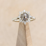 "CASSIOPEIA" - ENGAGEMENT RING WITH DIAMOND ACCENTS - MOUNTING ONLY - SELECT YOUR OWN STONE