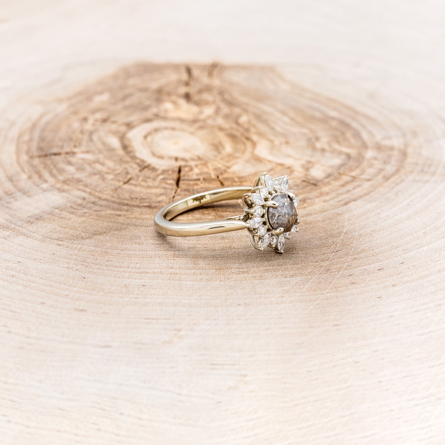 "CASSIOPEIA" - ENGAGEMENT RING WITH DIAMOND ACCENTS - MOUNTING ONLY - SELECT YOUR OWN STONE-2