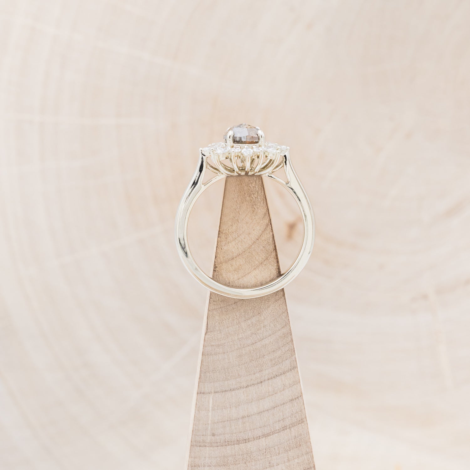 "CASSIOPEIA" - ENGAGEMENT RING WITH DIAMOND ACCENTS - MOUNTING ONLY - SELECT YOUR OWN STONE-6