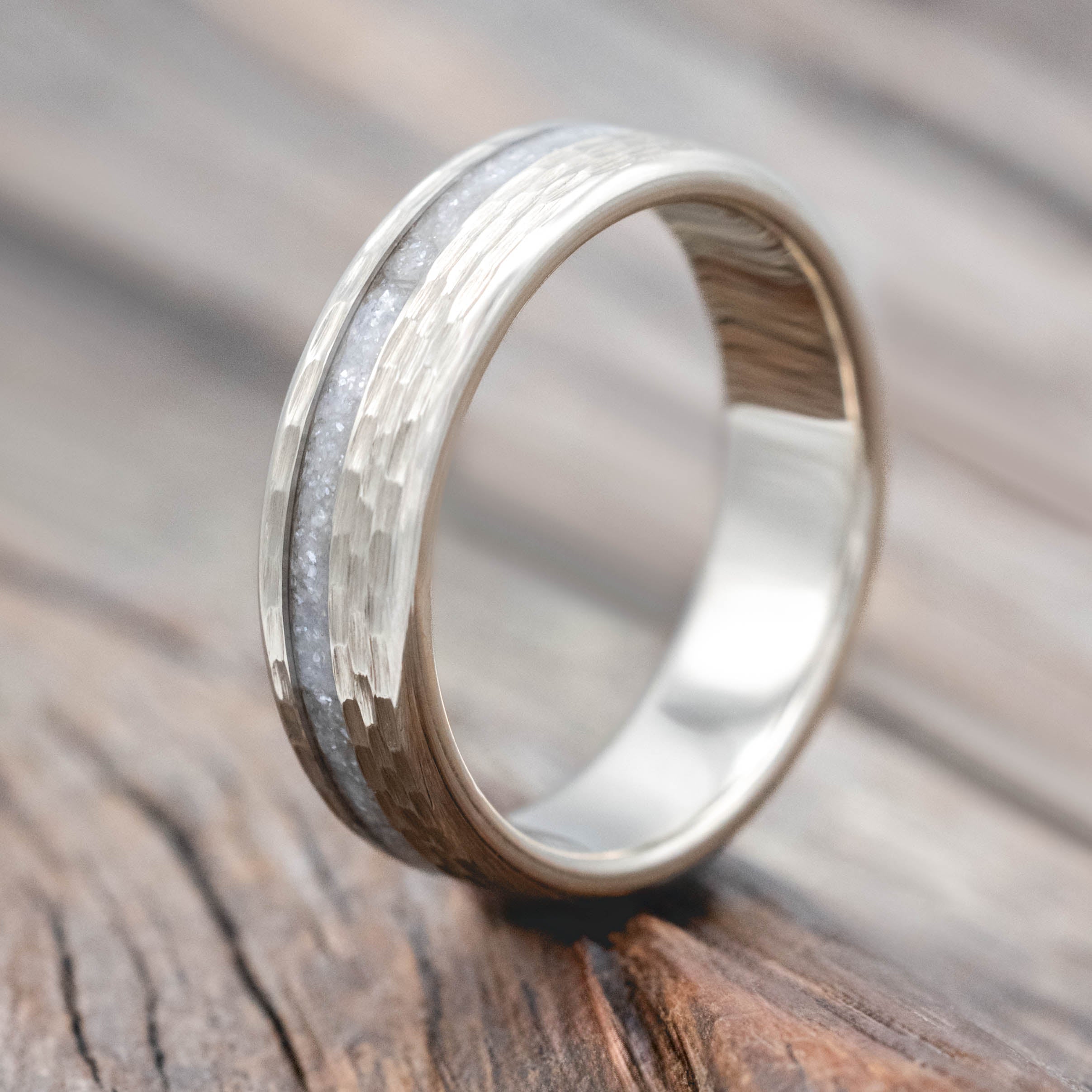 "VERTIGO" - DIAMOND DUST WEDDING RING WITH CUSTOM FINISH