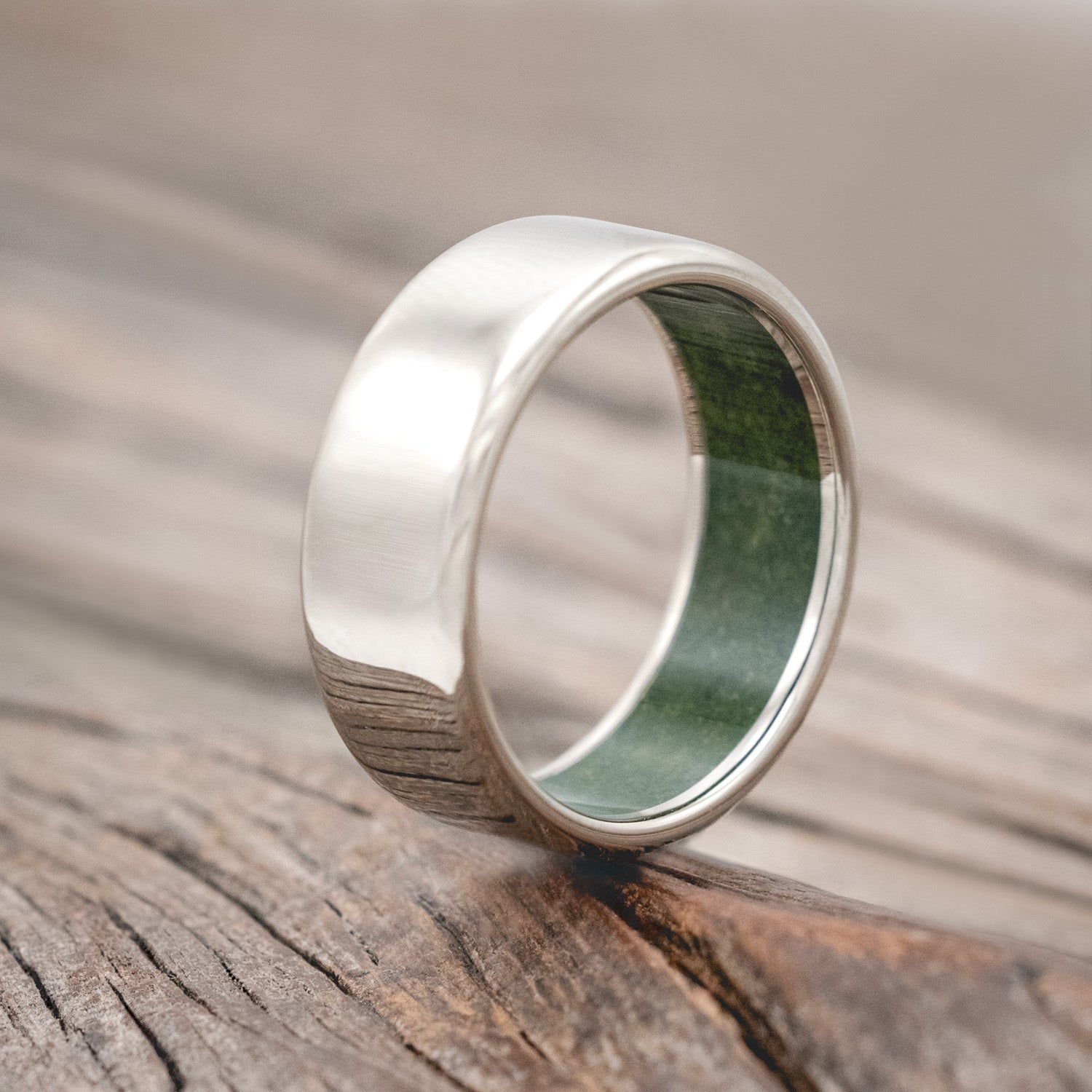 MOSS LINED WEDDING BAND-Staghead Designs