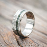 "VERTIGO" - MOSS WEDDING BAND WITH A HAMMERED FINISH-Staghead Designs