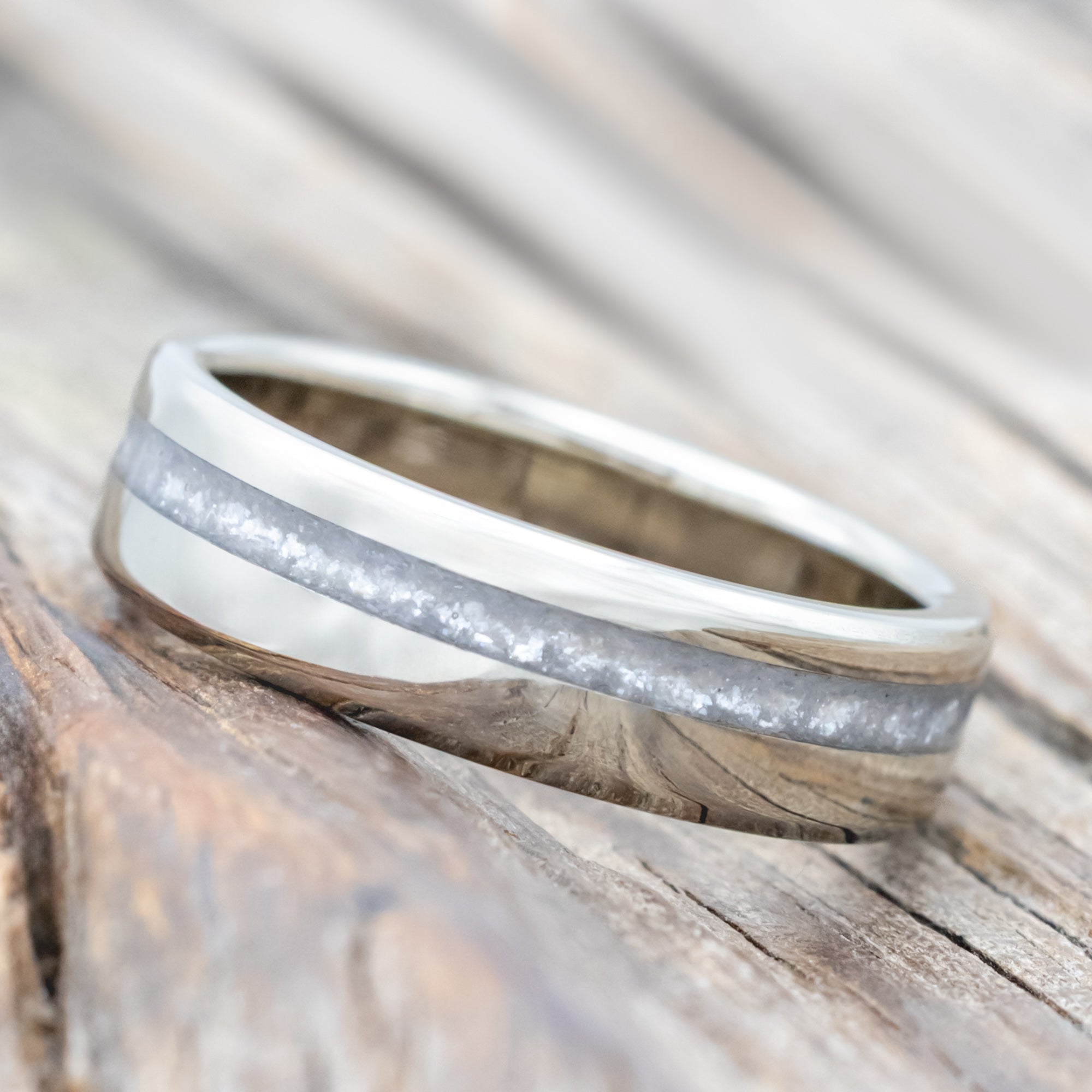 "VERTIGO" - DIAMOND DUST WEDDING RING WITH CUSTOM FINISH