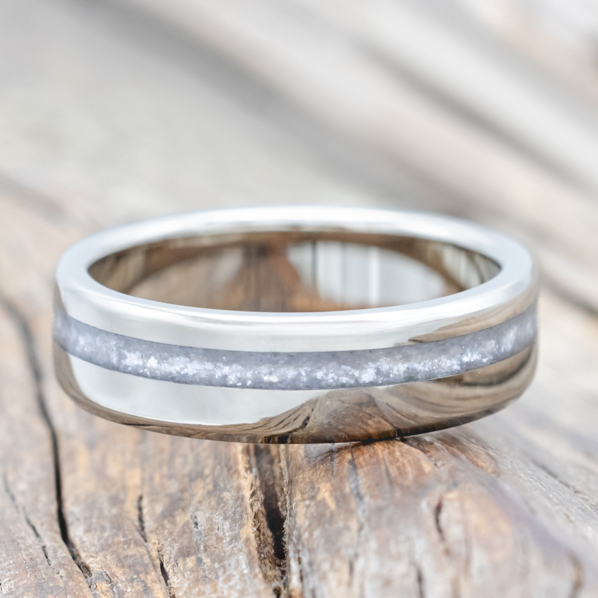"VERTIGO" - DIAMOND DUST WEDDING RING WITH CUSTOM FINISH