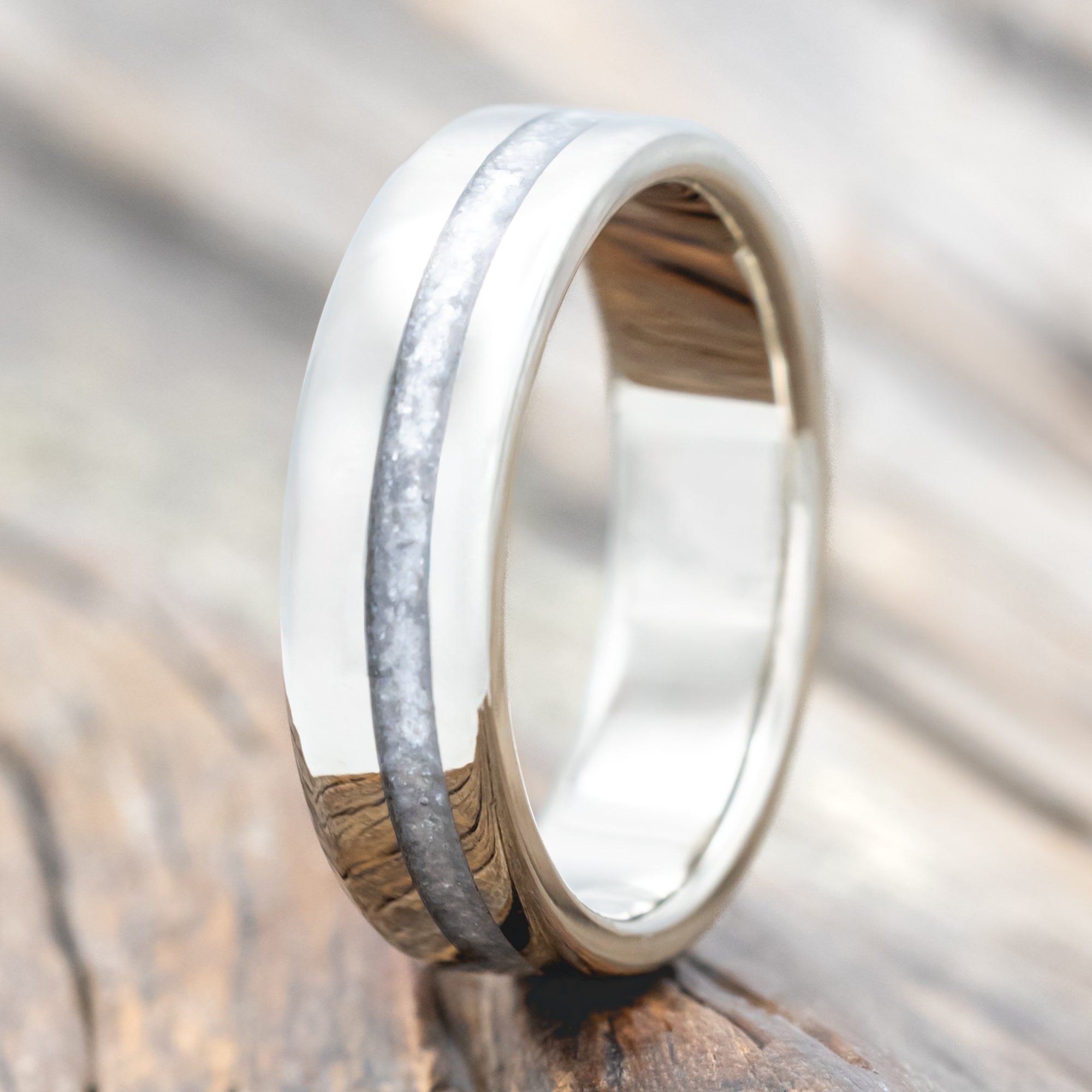 "VERTIGO" - DIAMOND DUST WEDDING RING WITH CUSTOM FINISH